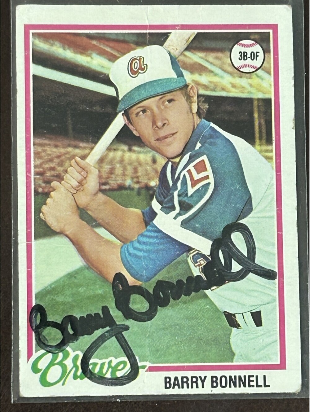 MLB 3B-OF BARRY BONNELL SIGNED RC VINTAGE 1978 TOPPS #242 VINTAGE AUTO